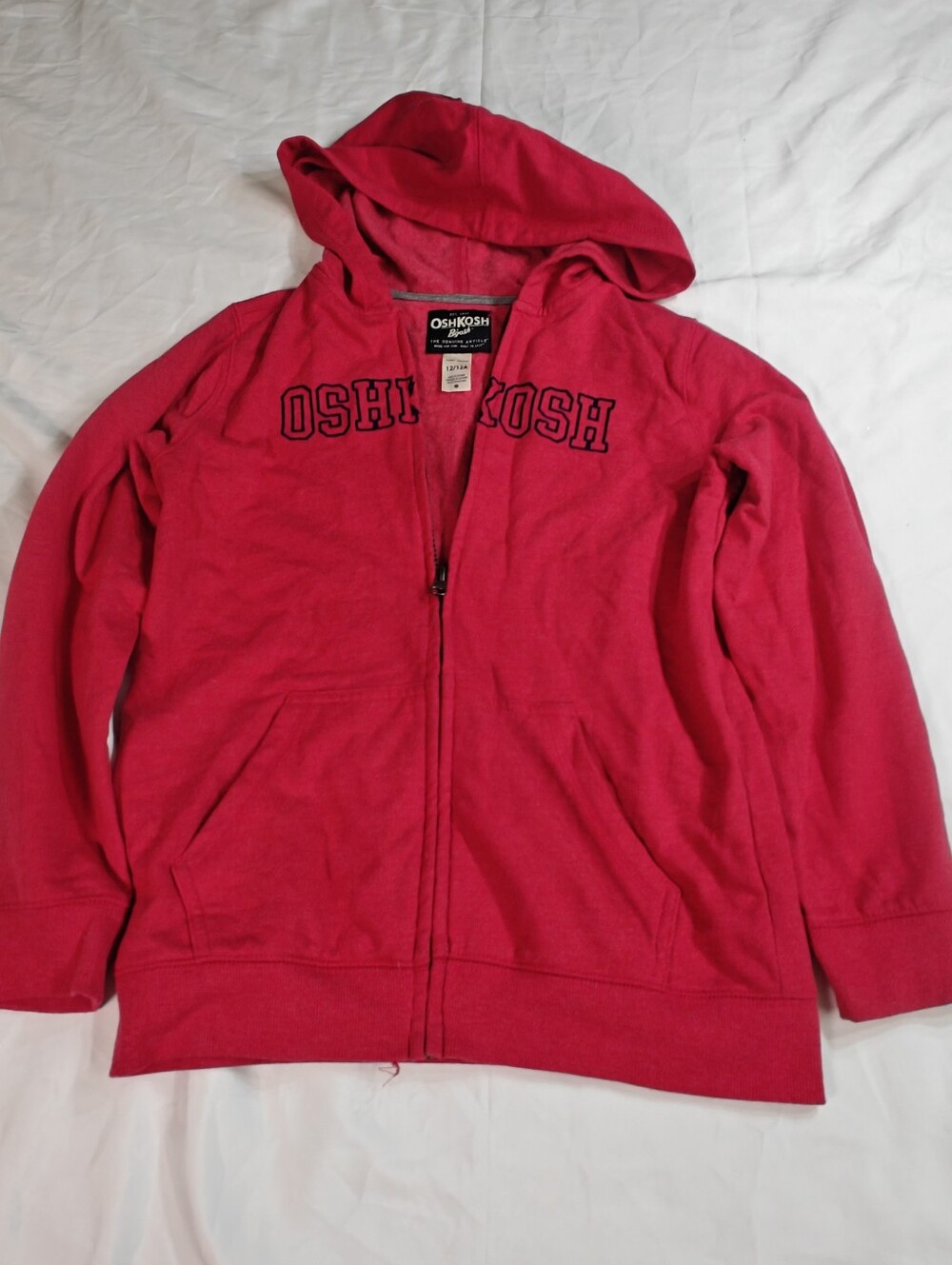 OshKosh B'gosh Bright Red Zip-Up Hoodie with Hood And Pants